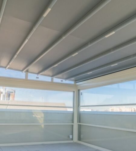 Pergola awning in the sunshine photo