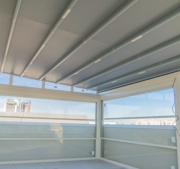 Pergola awning in the sunshine photo