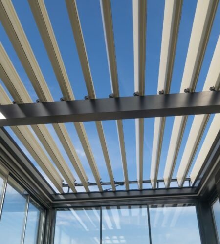 Pergola awning in the sunshine photo