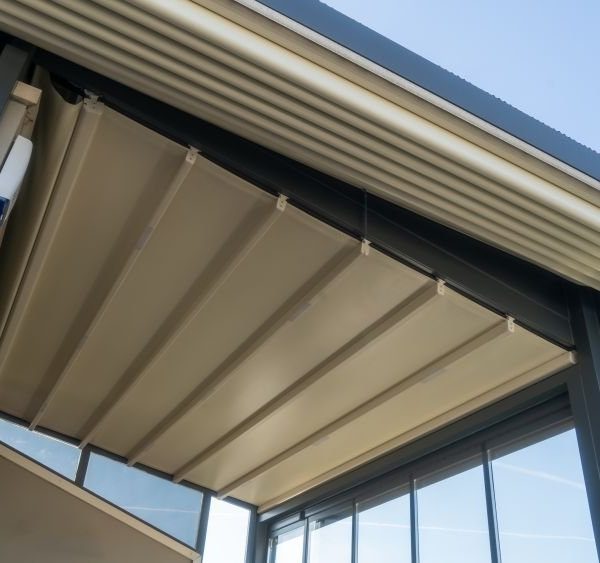 Pergola awning in the sunshine photo